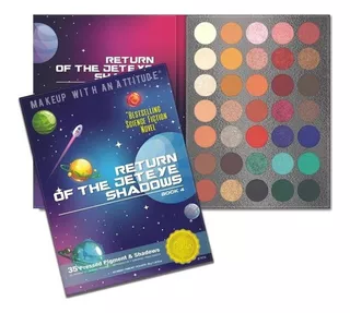 Kit Paleta De 35 Sombras Return Of The Jet Eyeshadow Book 4 Alta Pigmentación Tonos Mates Y Satinados Rude Cosmetics