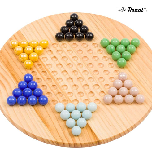 Regal Games Juego De Mesa De Damas Chinas Con 60 Canicas De