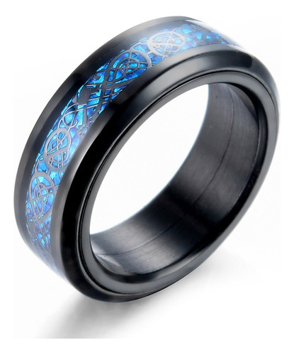 Anillo Para Hombre Con Diseño De Dragón De Acero Inoxidable