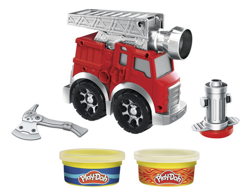 Play-doh Wheels - Juego De Motor De Bomberos Con 2 Latas Co.