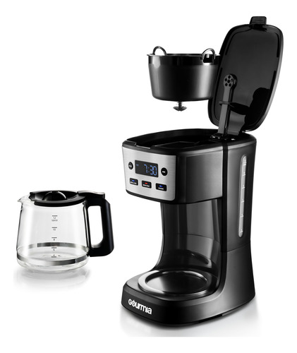 Cafetera De Goteo Programable Digital De 12 Tazas Gourmia