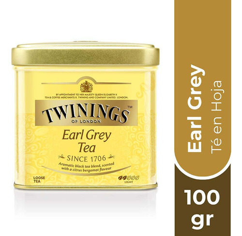 Twinings Té Earl Grey En Hoja (etiqueta Amarilla)  Caja 100g