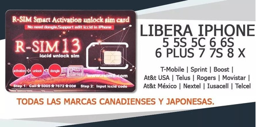 Rsim 13 R Sim Automatica Libera Iphone 5 Hasta X Mercadolibre