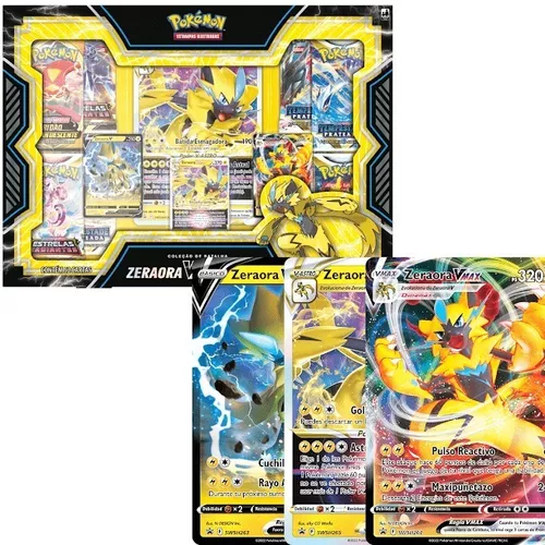 Pokemon 2 Box Com 16 Pacotes de Cartas Deoxys e Zeraora Vmax e V