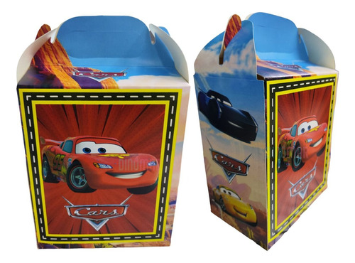 50 Caja Dulcera/lonchera Cars. Fiesta,dulces,bolos