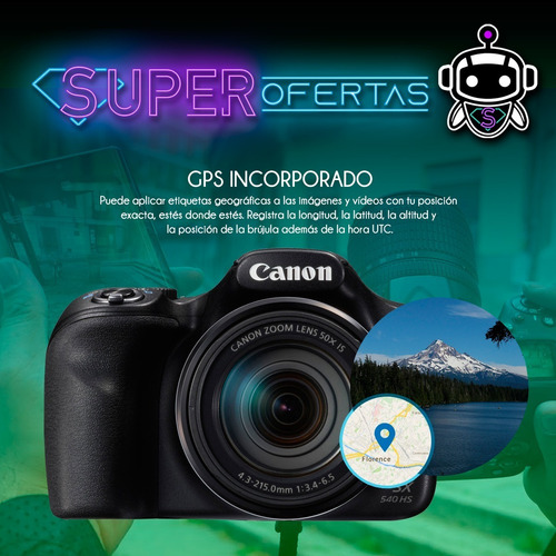 Camara Canon Sx540 Hs + 50x Zoom + 128gb + Maleta + Tripode