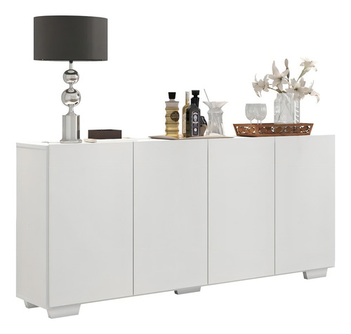 Aparador Buffet Multimóveis Veneza 4 Portas Fg3557 Branco
