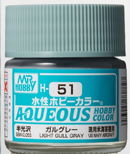 Mr Hobby Aqueous Color H51 Light Gull Gray Gris Suave Claro