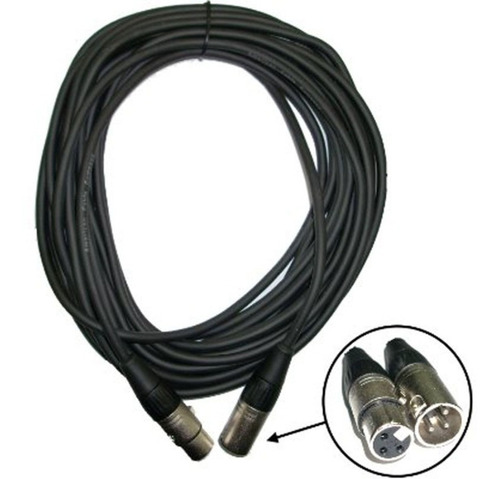 Cable Xlr Para Microfono Dmx Canon Canon 9 Metros La Roca - 