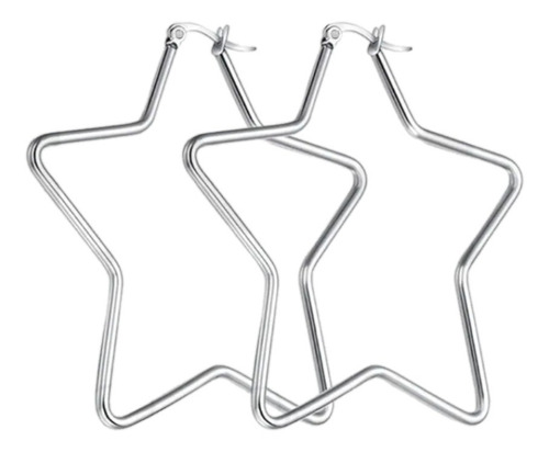 Aros Argollas Estrellas 2,5cm Línea Excellence Art Joyería 