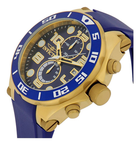 Reloj Invicta 40021 Azul Hombres Color de la correa Oro