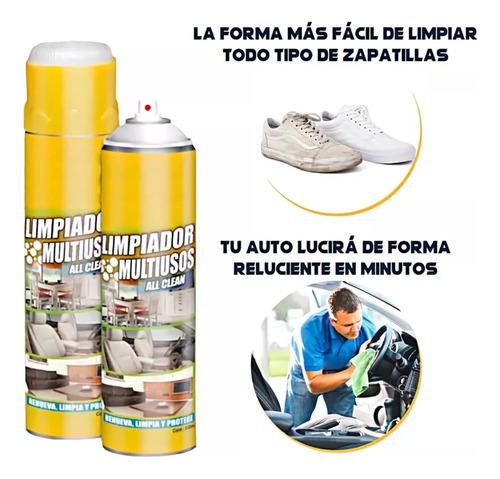 Espuma Limpiadora Multiusos Premium 650 Ml X Pack 3 Unidades