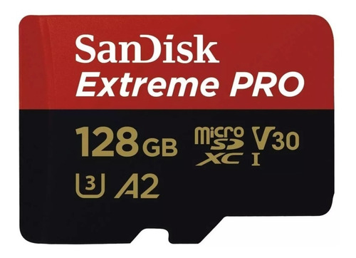 Sandisk Microsd Extreme Pro 128 Gb V30 170 Mb/seg 4k Factura