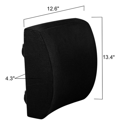 Cojín Lumbar Espuma Viscoelástica Con Funda Malla Diseño Erg