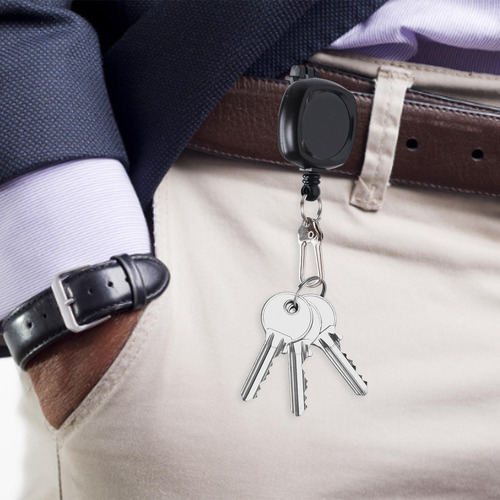 Retractable Holder, Carabiner Key Chain, Reel Clip Fly