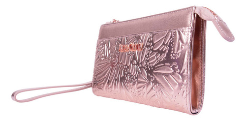 Bolsa Cheen De Piel Pineda Covalin Grabado Mariposa Dorado