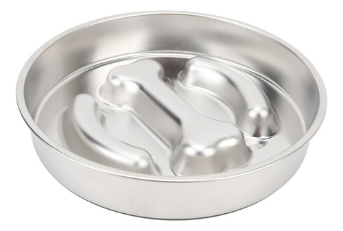 Comedero Para Comida Lenta Para Perros, Acero Inoxidable, 2