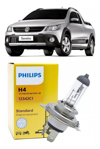 Lampada Farol Milha Saveiro Cross G5 2009 A 2012 H4 Philips