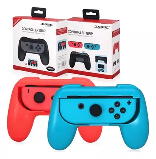 Grip Controller Adaptador Suporte Joy-con Nintendo Switch Cor Vermelho E Azul