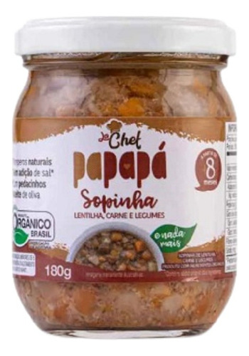 Kit 6x: Sopinha Em Pedaços Lentilha, Carne E Legumes 180g