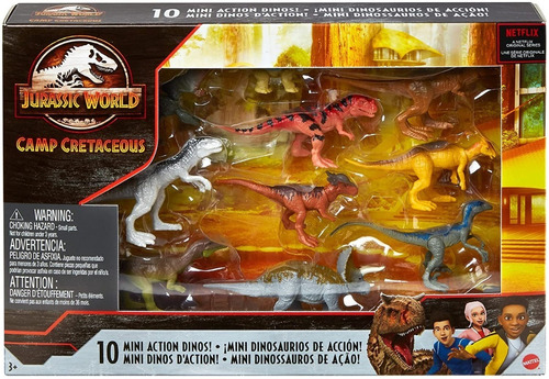 Set 10 Mini Dinosaurios Jurassic World Campo Cretácico