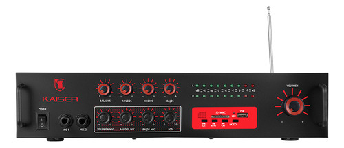 Amplificador Profesional Kaiser 800 W Pmpo, Mix-2301dusb