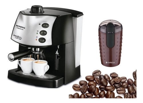 Máquina De Café Expresso Cappuccino + Moedor De Grão Cadence | Parcelamento  sem juros