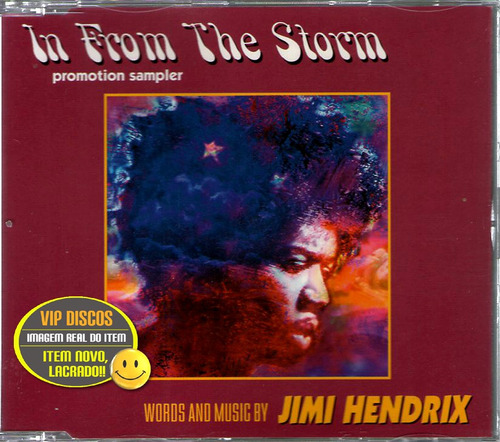 Jimmy Hendrix Cd Single In From The Storms 4 Faixas - Raro
