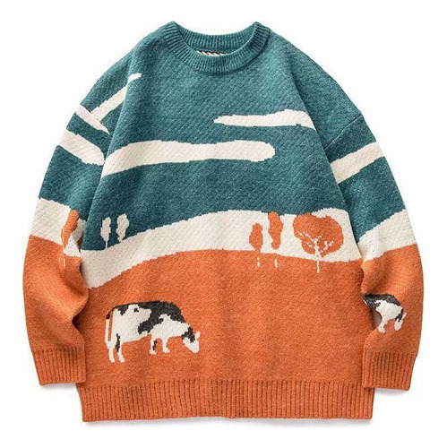 Vintage Punto De Vaca Jersey De Moda Patrón De Estilo Suéter