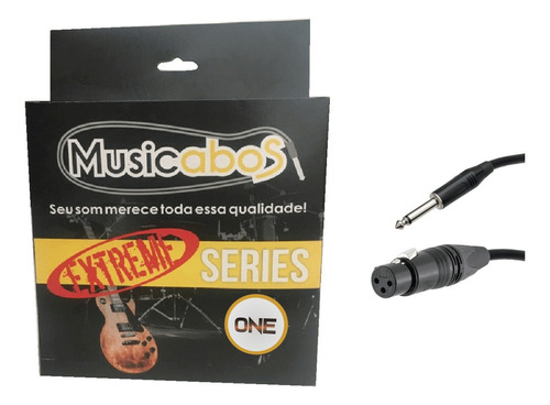 Cabo Musicabos 5m Serie Extreme One 0,30 6mm P10 Xlrf 