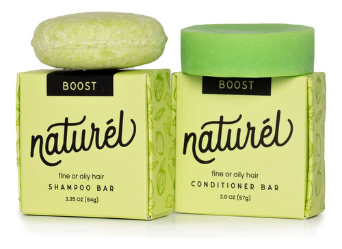 Naturel Boost - Juego De Barra De Champu Y Acondicionador Vo