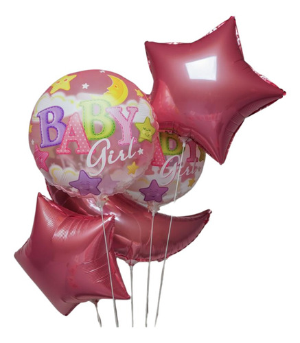 Kit De Globos Revelación De Sexo Niña | Kit De 5 Piezas