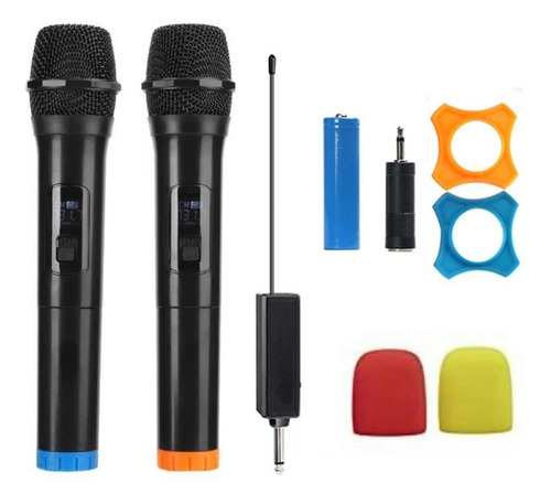 2 Microfono Inalamabrico Con Receptor De Señal Recargable