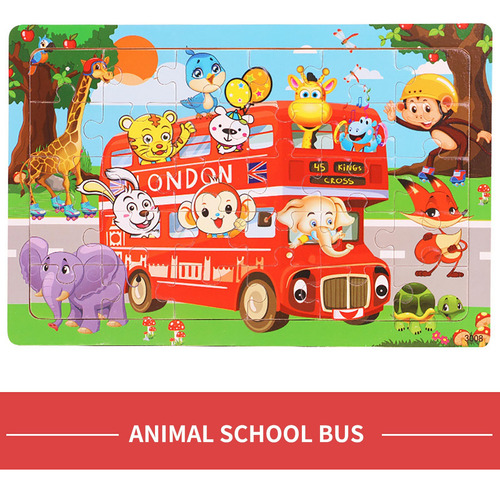 Puzle F En De 30 Piezas Para Niños, Dinosaurio Y Avión, Romp