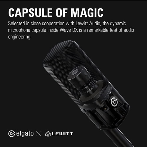 Elgato Wave Dx - Micrófono Xlr Dinámico, Patrón Cardioide, R