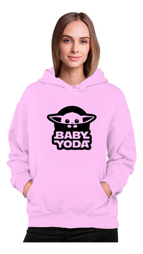 Poleron  Baby Yoda Nave Mandalorian Star Wars Moda Mujer