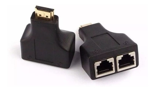 Imagem 1 de 3 de Extensor Hdmi 3d 30 Metros Via Cabo De Rede Utp Rj45 Cat5e/6