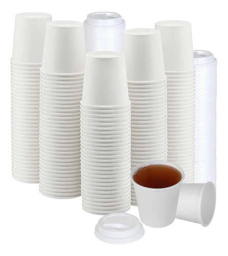 Vasos De Papel Smygoods De 4 Oz Con Tapa, Mini Tazas De Café