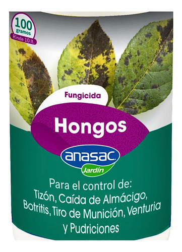 Fungicida Para Hongos 100g Anasac Jardín