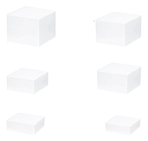 Conjunto De 6 Suportes De Exposição De Cubo De Acrílico