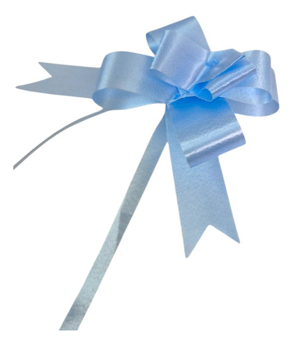 Moños Mágicos Chicos(25cm) X100 Unidades Colores Brillantes Celeste Moño Celeste Chico 25 Cm