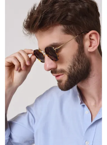 Lentes De Sol Belvedere Marron York Eyewear Yk1276sc249