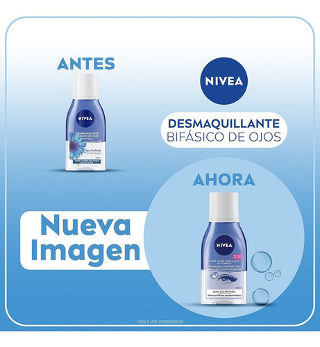 Desmaquillante De Ojos Nivea Bifásico Con Biotina - 125 Ml
