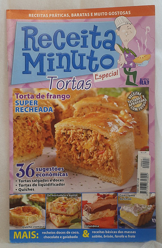 Revista Receita Minuto Especial 27 - Tortas - Editora Lua (Usado)