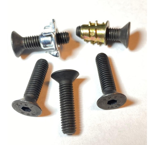 Imagen 2 de 2 de Set 5 Pernos Parker M5x20mm (rosca Métrica) Cabeza Plana