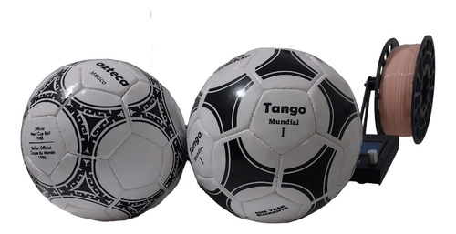 2 Balones Retro Azteca 1986 Y Tango Mundial I Fútbol Blanco Con Negro