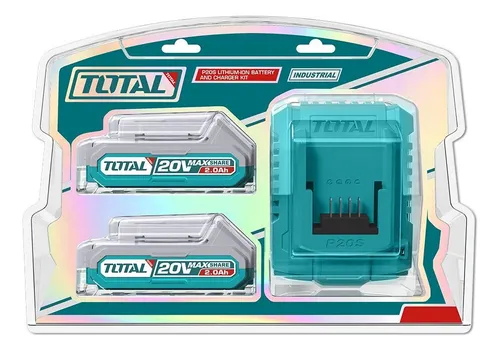 Set 20v Total, 2 Baterías Litio Ion 2.0ah + Cargador Rápido 2A - Línea P20s - TFBCPK1222