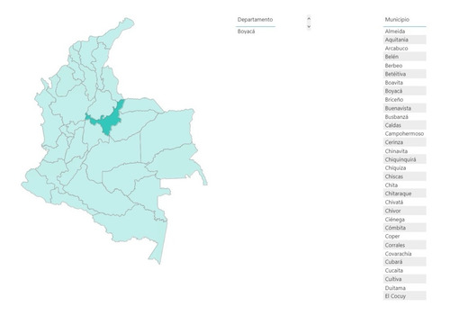 Colombia Powerbi Mapa Departamentos Plantilla
