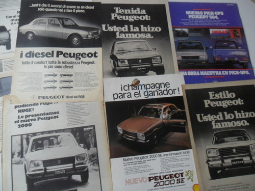 Lote 18 Publicidad Peugeot 504 Revista Antiguo No Manual 
