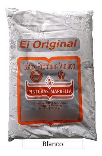 Latex Premium Bolsa (pinturas Marbella) Diluir 1 Litro Agua